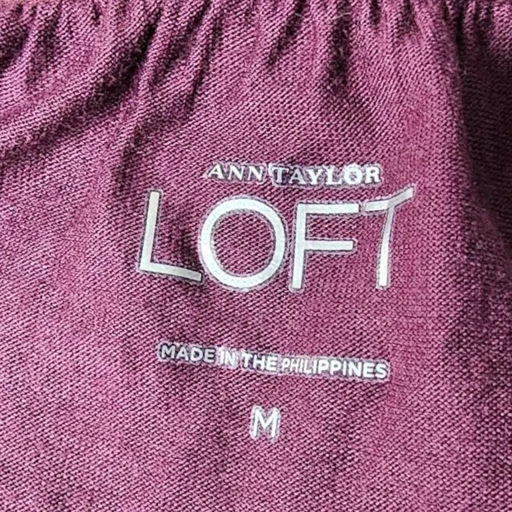 LOFT Burgundy Sleeveless Tunic - Picture 4 of 5